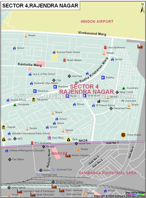 Sector 4 Rajendra Nagar Map