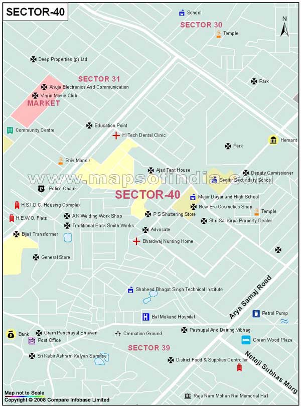 Sector 40 Gurgaon Map