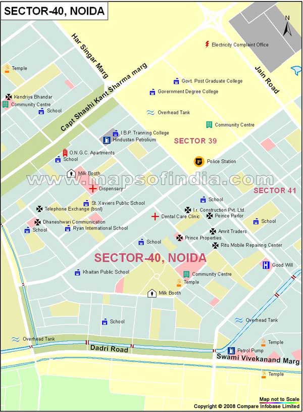 Sector 40 Noida Map