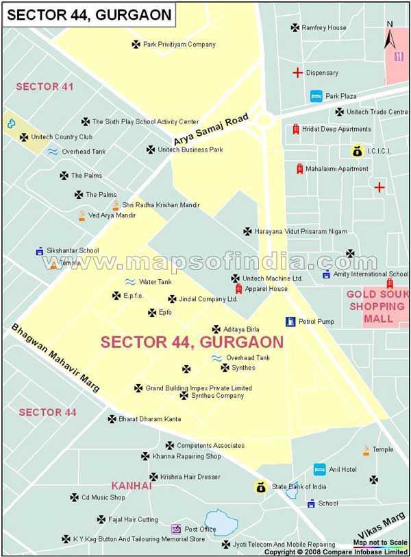 Sector 44 Gurgaon Map