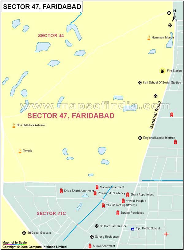 Sector 47 Faridabad Map