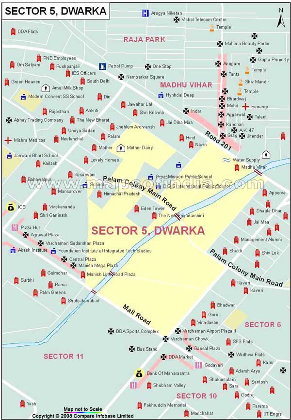 Sector 5 Dwarka Map