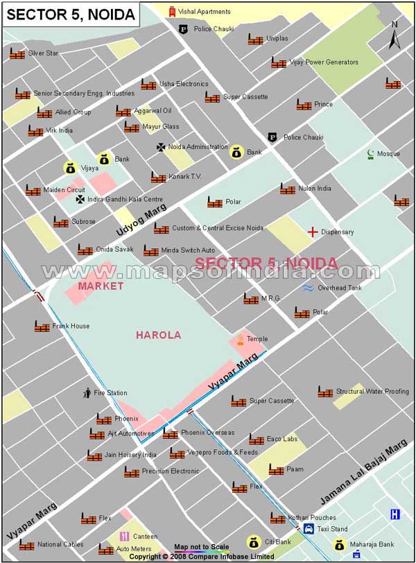 Sector 5 Noida Map