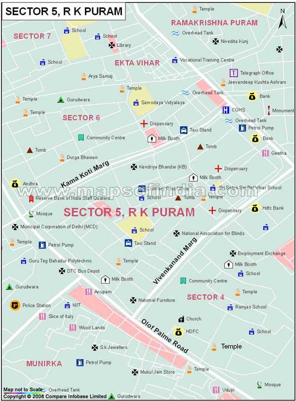 Sector 5 Rk Puram Map