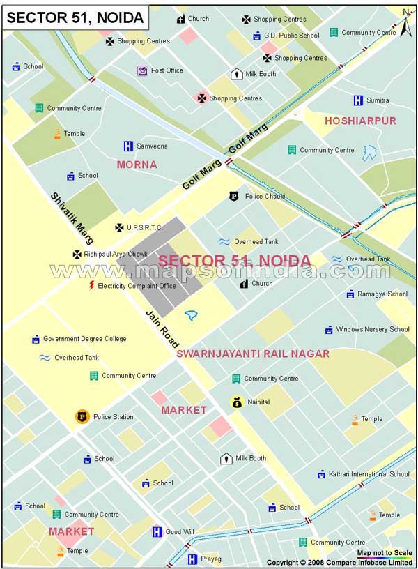 Sector 51 Noida Map