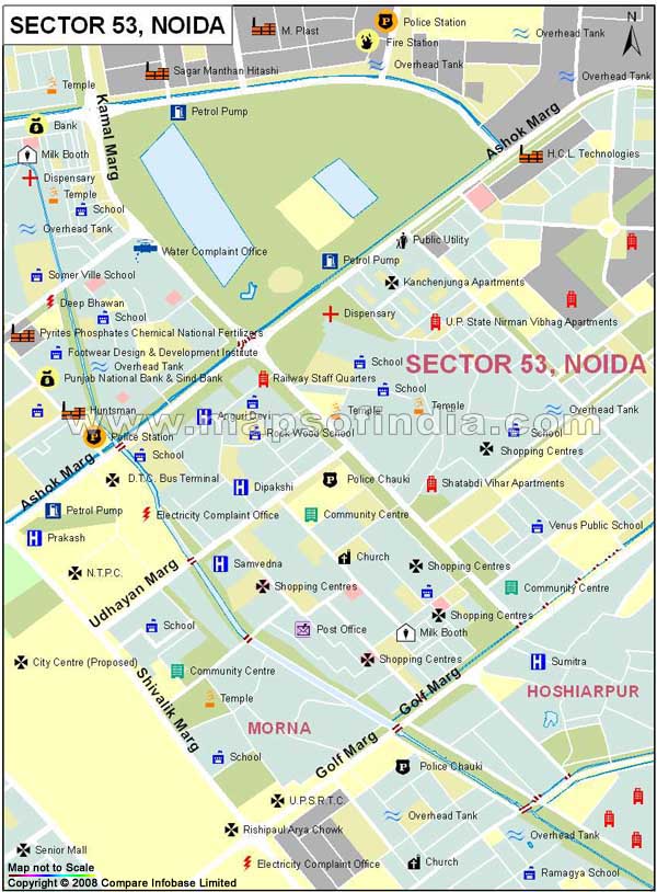 Sector 53 Noida Map