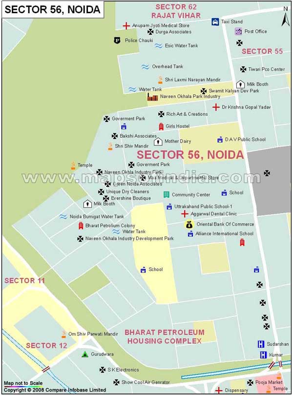 Sector 56 Noida Map