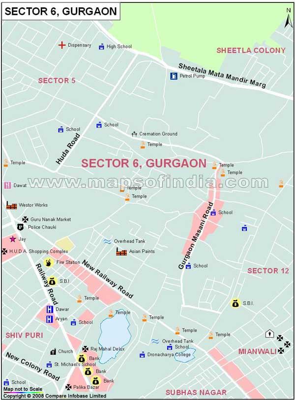 Sector 6 Gurgaon Map