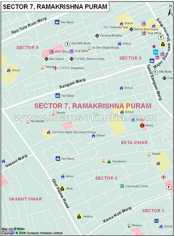 Sector 7 Ramakrishna Puram Map