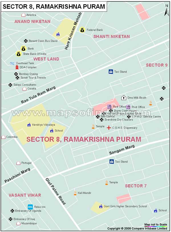 Sector 8 Ramakrishna Puram Map