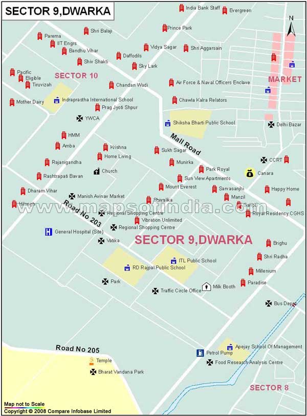 Sector 9 Dwarka Map