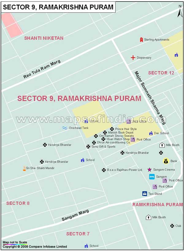 Sector 9 Ramakrishna Puram Map