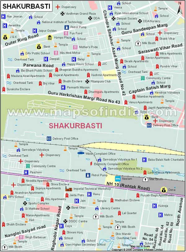 Shakurbasti Map
