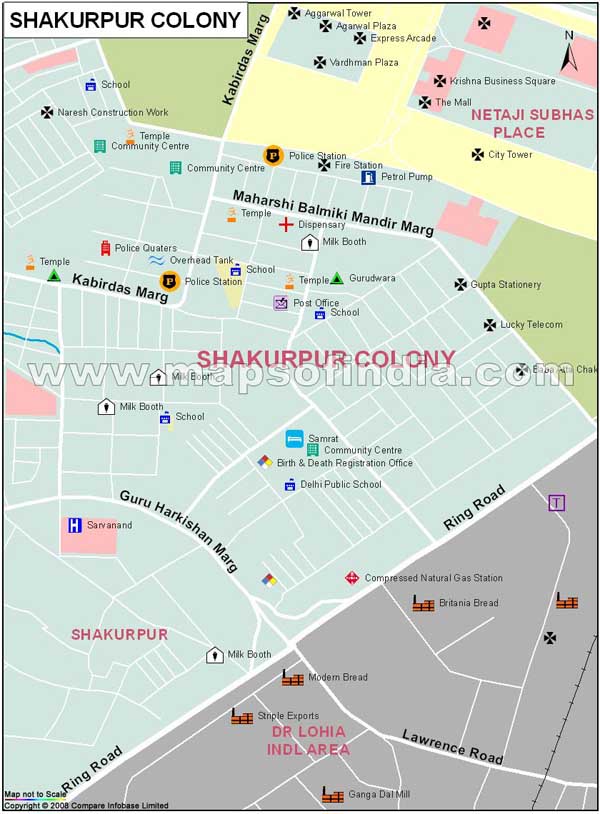 Shakurpur Colony Map