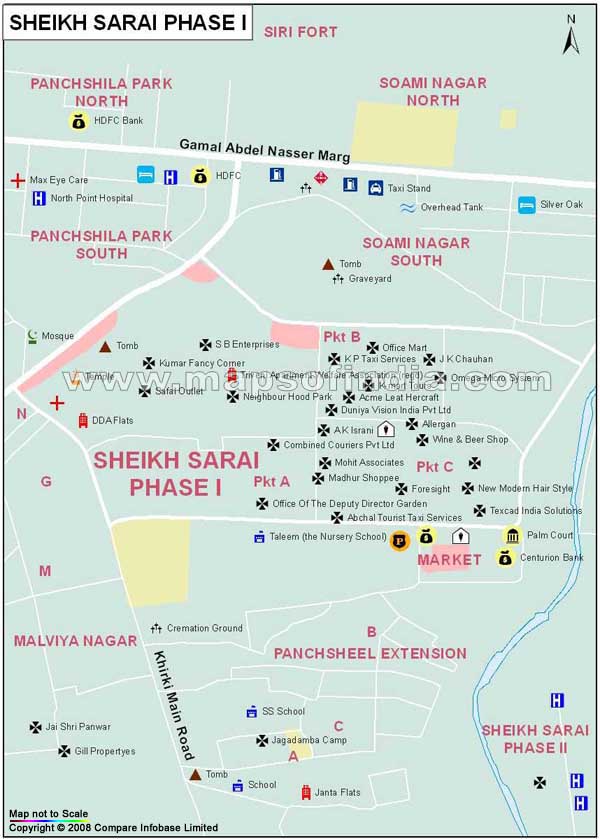 Sheikh Sarai Phase1 Map
