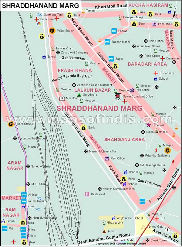 Shraddhanand Marg Map