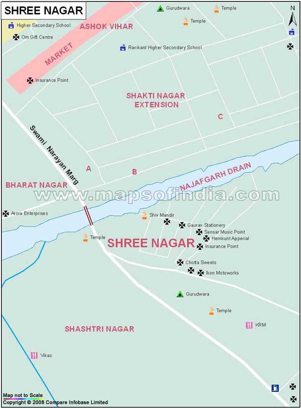 Shree Nagar Map