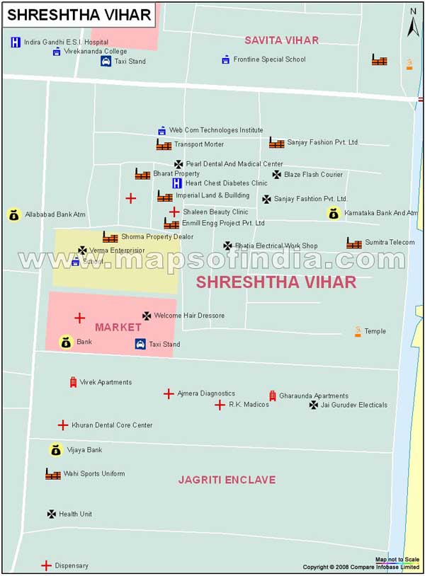Shrestha Vihar Map
