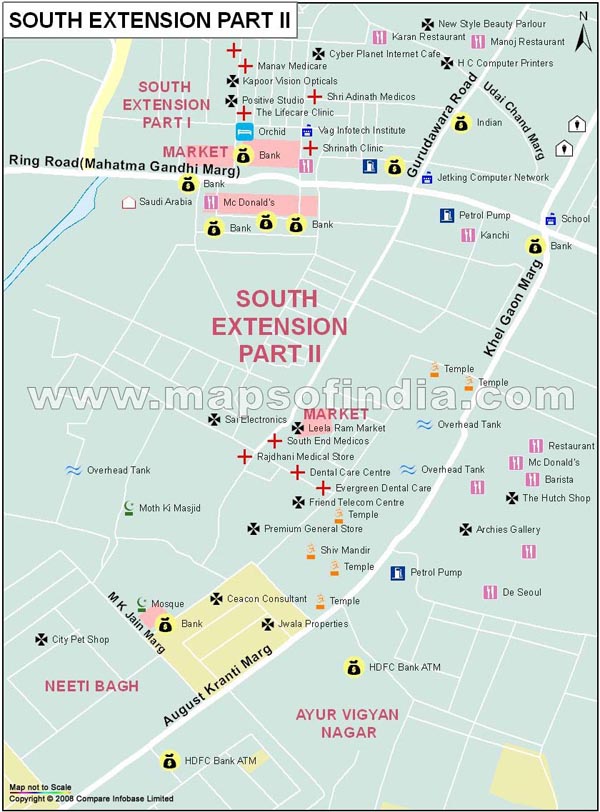 South Extension II Map