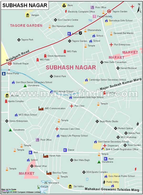 Subhash Nagar Map