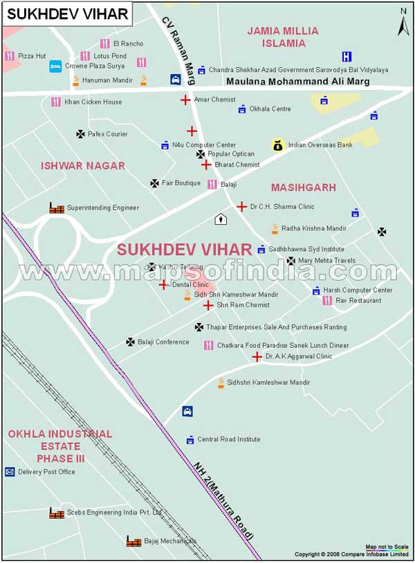 Sukhdev Vihar Map