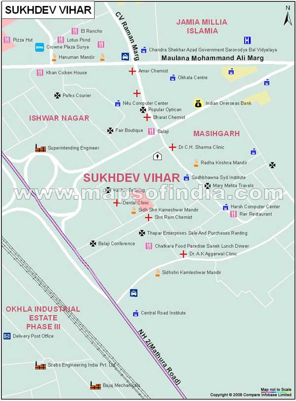 Sukhdev Vihar Map