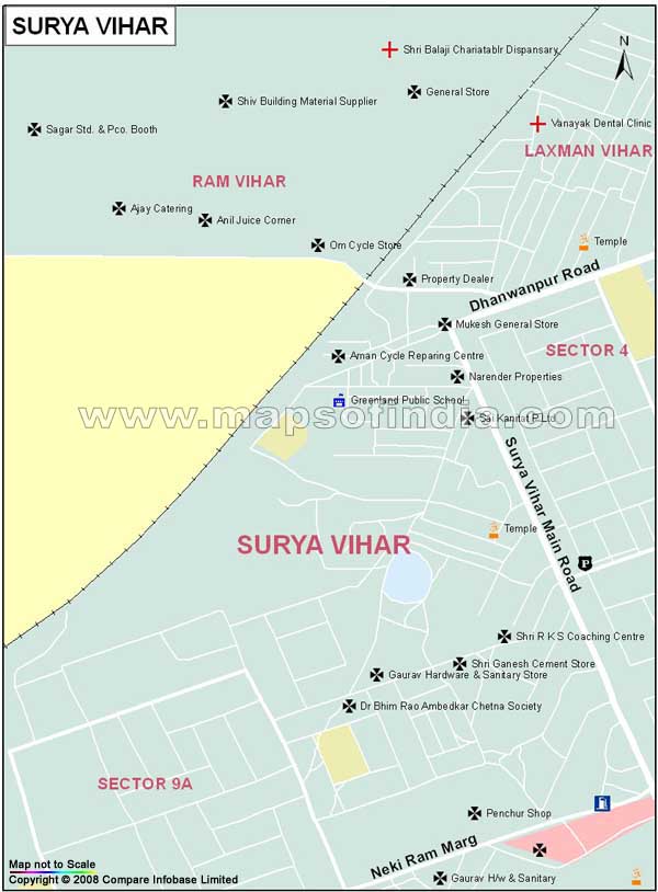 Surya Vihar Map