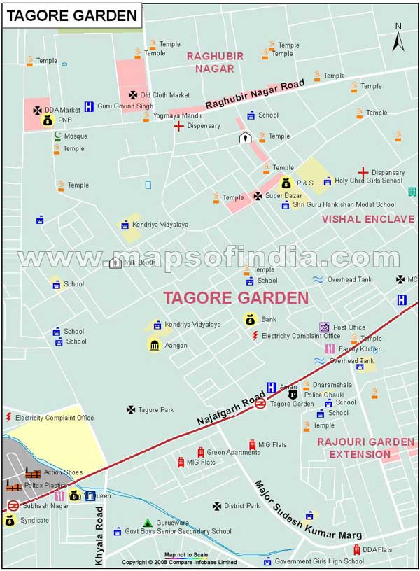 Tagore Garden Map