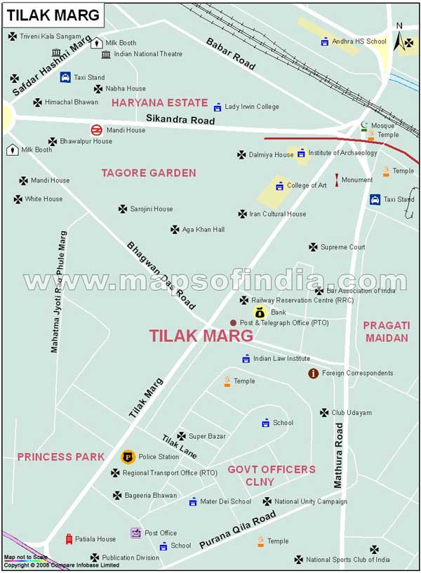 Tilak Marg Map