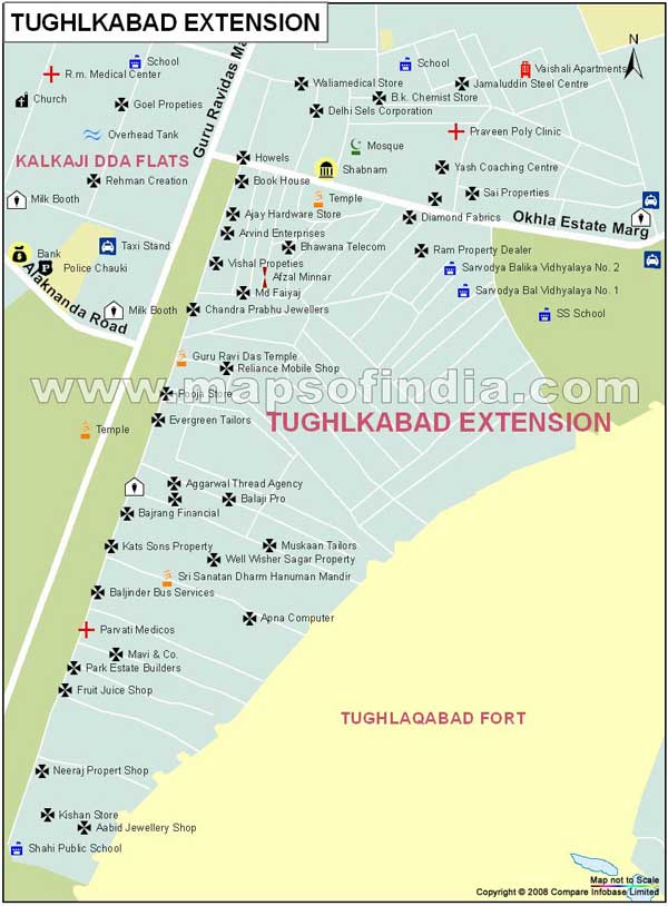 Tughlakabad Extention Map