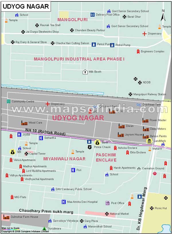Udyog Nagar Map