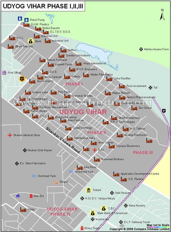 Udyog Vihar Phase 1-3 Map