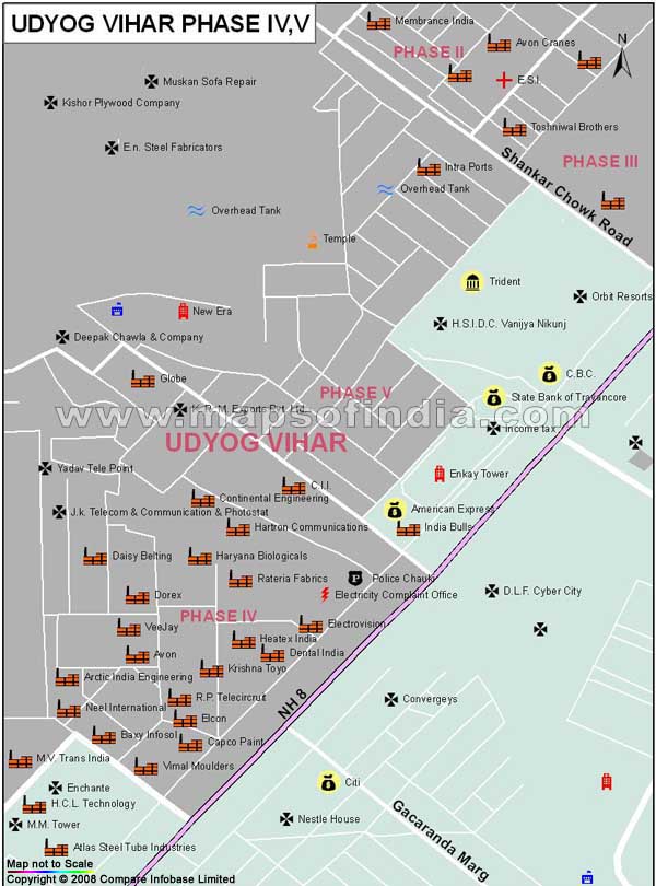 Udyog Vihar Phase 45 Map
