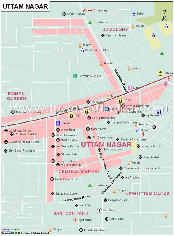 Uttam Nagar Map