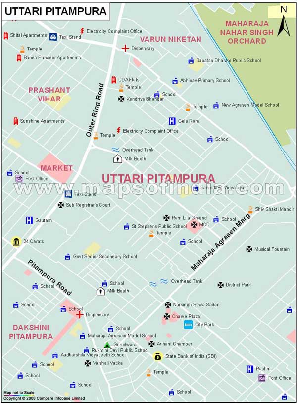 Uttari Pitampura Map