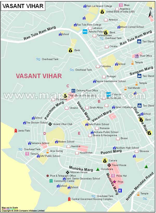 Vasant Vihar Map