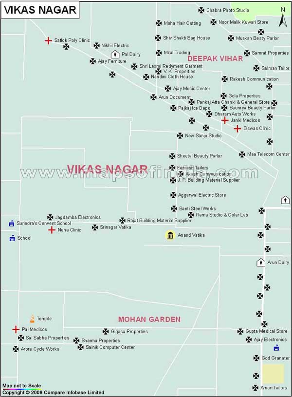 Vikas Nagar Map