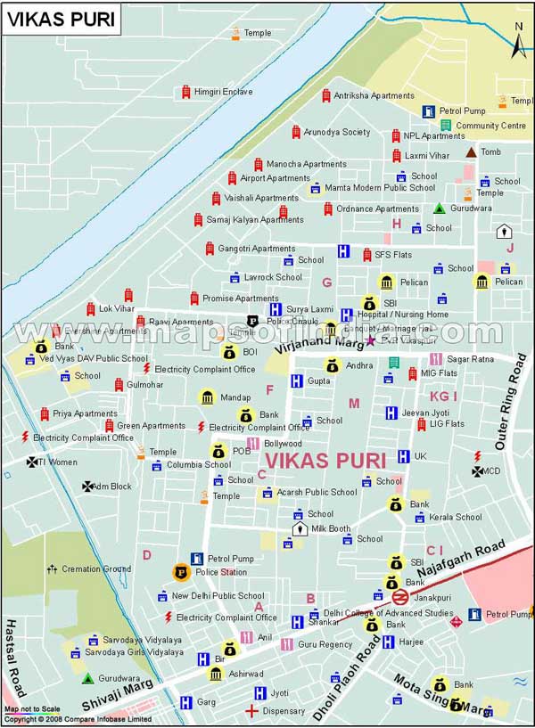 Vikas Puri Map
