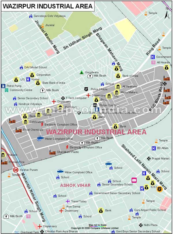 Wazirpur Industrial Area Map