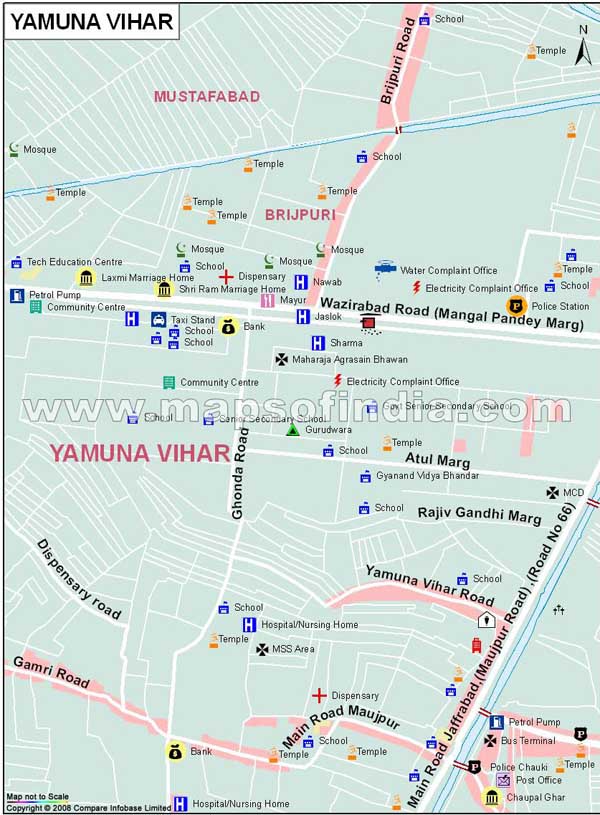 Yamuna Vihar Map