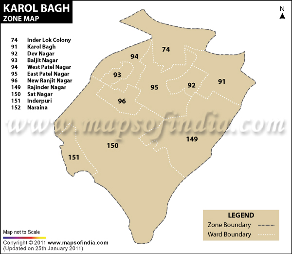 Karol Bagh Zone Map