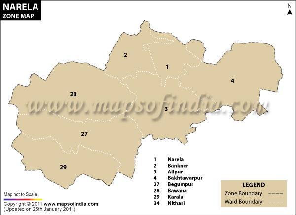 Narela Zone Map