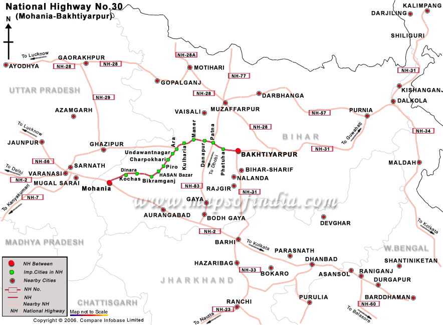 Outline Buxar In India Map