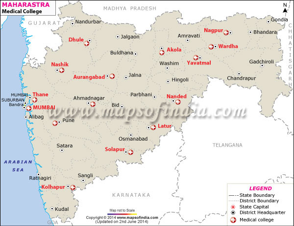 Map of Maharashtra Medical Colleges