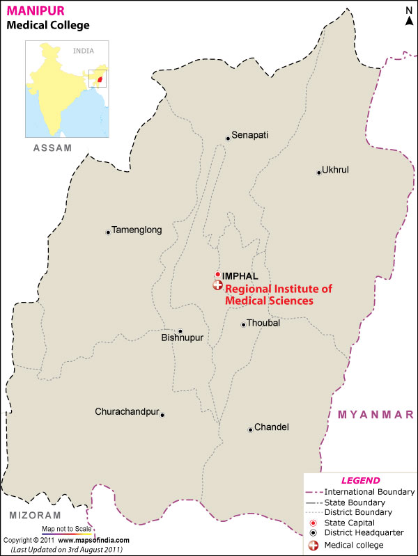Map of Manipur Medical Colleges