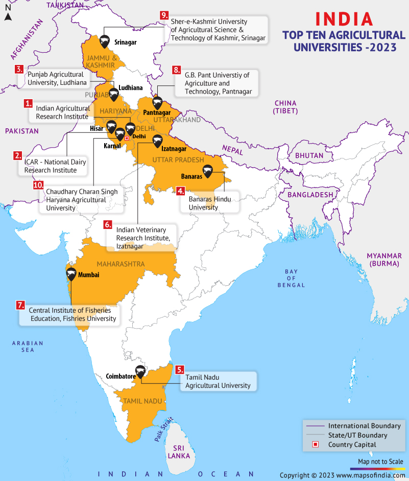 Top Ten Agricultural Universities in India