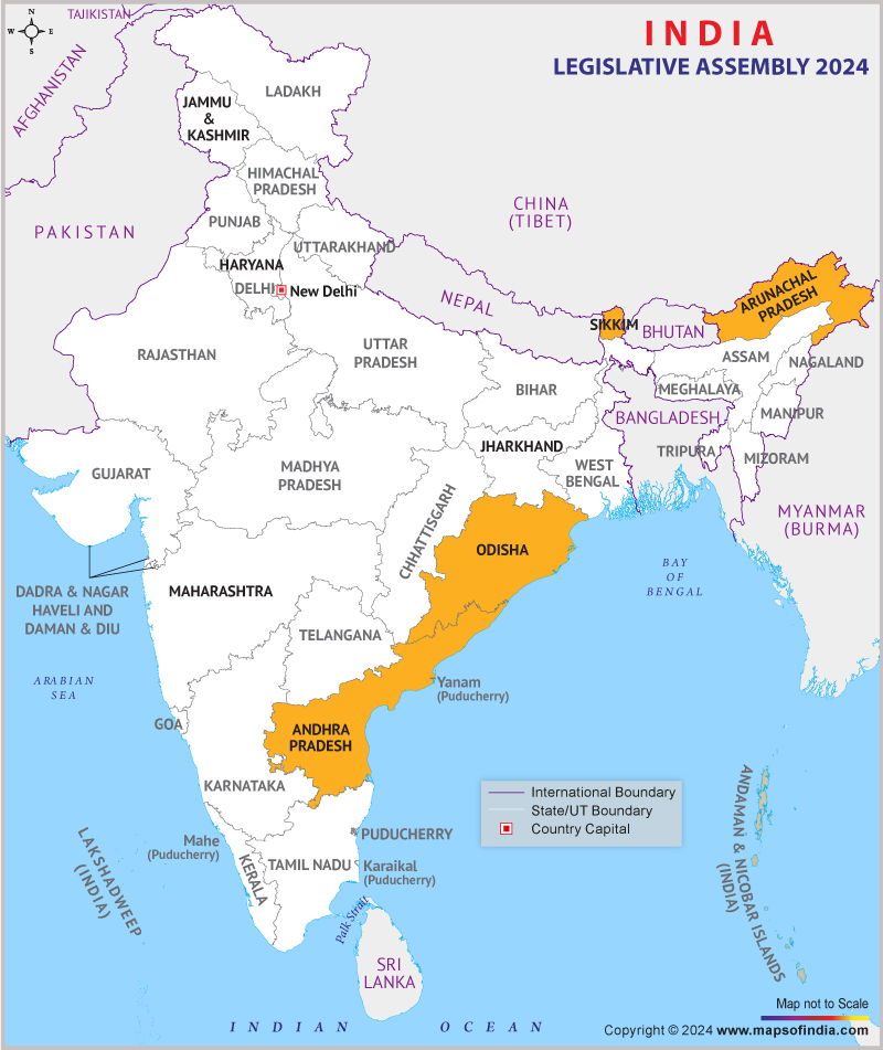 Map of india upcoming assembly elections