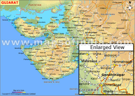 Elevation Map of Gujarat