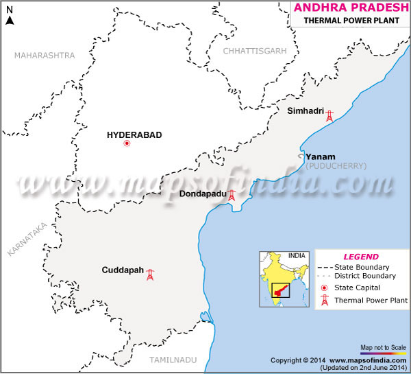 Andhra Pradesh Thermal Power Plants Map