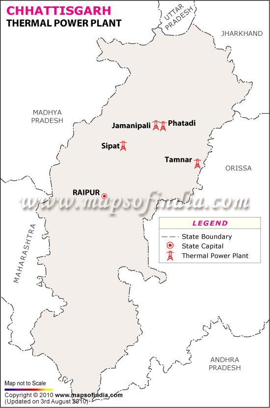 Chhattisgarh Thermal Power Plants Map